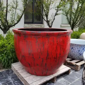 景德镇陶瓷大水缸 青花瓷陶瓷鱼缸 寺庙酒店水陶瓷大缸定做厂家