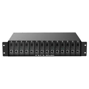 TP-LINK/TL-FC1400光纤收发器14槽专用机架机柜2U双电源TL-FC1420