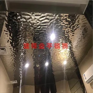 上海批发不锈钢大水波纹板 泳池天花吊顶用304不锈钢大水波浪板