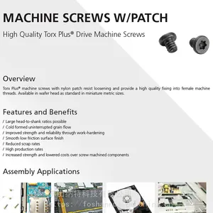 STANLYE圆形自攻螺钉 铁 MACHINE SCREWS W/PATCH