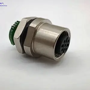 预制带线式M12连接器尾部可带各种端子