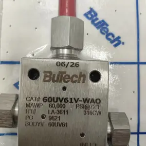 BuTech 60UV61V?WAO 超高压气动就绪针阀 60000PSI 316 不锈钢