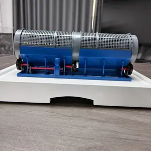 滚筒筛设备仿真模型 矿山砂石筛分工艺展示沙盘定制
