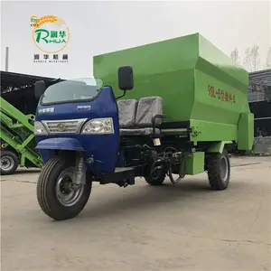 自动喂牛撒料车 驴舍喂料机 养殖大立方投喂车