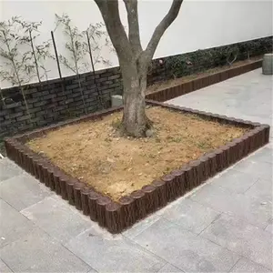 乡村装饰用绿化带仿木树桩 水泥路沿石 混凝土仿木纹栏杆