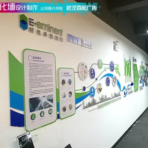 武汉光谷公司文化墙设计,企业简介展示文化墙制作安装