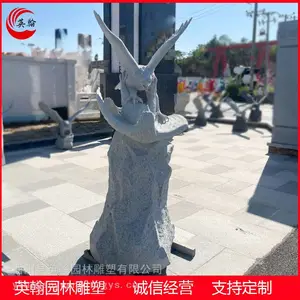 石雕鹰 青石大展宏图雄鹰造型 景观园林户外动物老鹰雕塑摆件