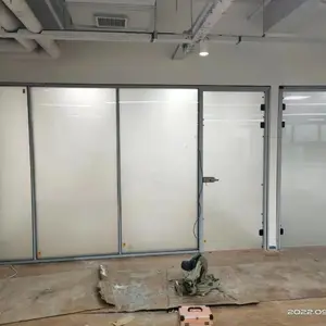 庄河市诺嘉亿办公室铝合金玻璃隔断诚托天地 固定高隔间屏风室内全景单层清波隔断信进万家