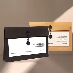 雅惠包装 信封式牛皮纸袋 咖啡袋 甜点烘焙袋 文件包装袋 绕线绑档案袋