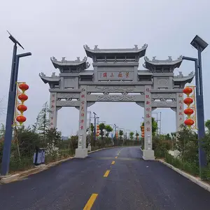 陵园墓地石牌楼的修建作用 亿昊花岗岩石牌坊安装制作
