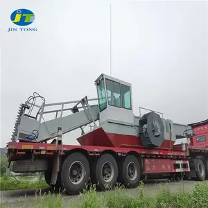 江西鱼塘水池除草保洁船 水面垃圾清理船 水下割草设备