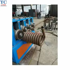 7轴螺旋打圈机 不锈钢管螺旋卷圆机 锅炉加热行业钢管线圈机