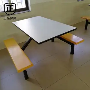 员工学校宝 安食堂餐桌椅不锈钢防火板餐桌款式多按需订制