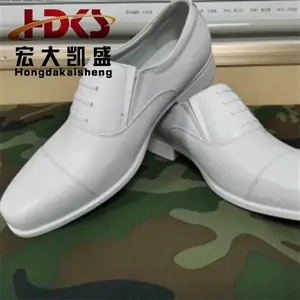 头层牛皮鞋 一脚踏牛皮鞋 牛皮训练鞋 白色牛皮执勤鞋 保安执勤鞋