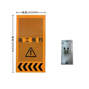 施工工地用临边防护栏 地铁临边围挡 浅黄色基坑护栏