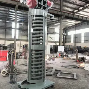 化工无机盐螺旋盘上料机 改性塑料颗粒风冷降温振动提升机