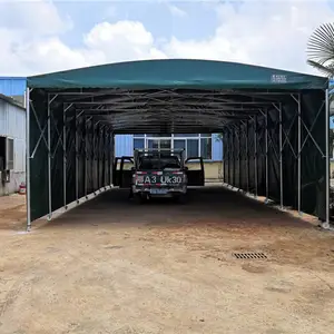 大型厂房工厂仓库帐篷仓储工程移动篷房推拉雨棚工地活动伸缩雨蓬