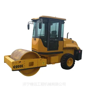 4吨单钢轮压路机座驾式胶轮小型震动柴油压路机4T工程压土机厂家