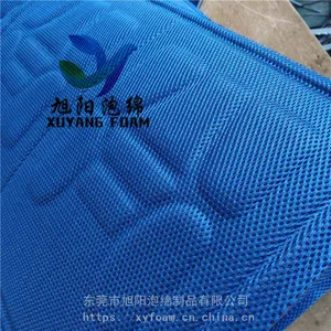 三明治网眼布热压 eva贴合布压型 海绵复合皮料热压加工