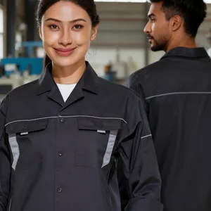供应清溪制衣厂家定制LOGO长袖工程服工作服工厂车间工人定制耐磨