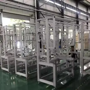 济南工业铝型材框架防静电工作台,2020 4040 4080 3060 国标欧标配件批发零售角件螺丝