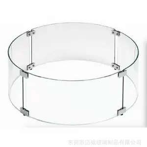 户外壁炉弯钢玻璃游戏机不等弧形钢化玻璃