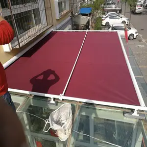保定 定做室外天棚帘阳光房遮阳棚玻璃房电动天幕蓬