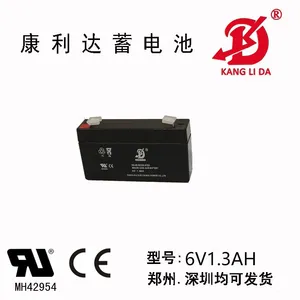 康利达6V1.3AH铅酸蓄电池用于考勤机 报警器等不漏酸***