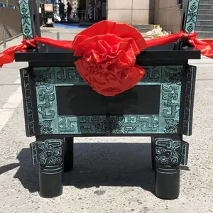 西安铜鼎摆件 仿古青铜宝鼎 公司开业乔迁送礼工艺品