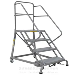 供应, 钢制可移动自动刹车登高平台梯 车间工作平台 欧盟CE标准