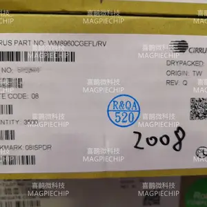 全新欧胜微WM8960GEFL立体声功放编解码芯片 数字音频应用
