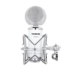TAKSTAR得胜 PC-K810 旁述式录音麦克风 电容 录音 有线 心型 桌面式 悬挂式