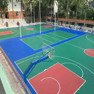 桂林全州篮球场地胶是什么材料学校篮球场设施可寄样板
