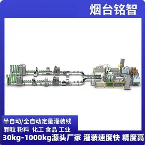 铭智液体灌装机 吨桶灌装 200L塑料桶灌装线 自动灌装 码垛 可定制