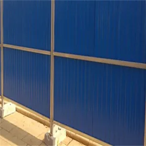 天津本地工地施工围挡小草绿色彩钢围挡铁皮挡板夹心围挡装配式