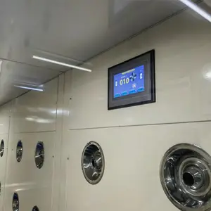 净化工程恒沣风淋室 材质冷轧钢板烤漆珍珠白 风淋门控制程序安装