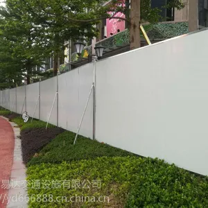 道路施工安全隔离围蔽 双层彩钢夹心板围挡 肇庆建筑工临时围栏