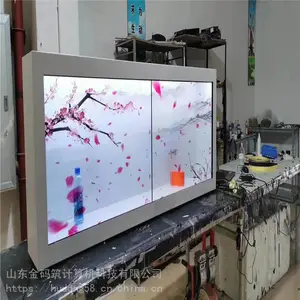 河北省衡水市 43寸触摸透明屏展柜 55寸超窄边透明屏拼接 厂家供应 金码筑