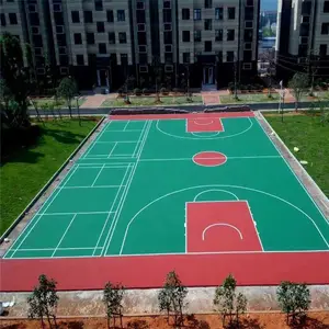 铜陵 硅pu塑胶篮球场 丙烯酸球场地 5mm厚