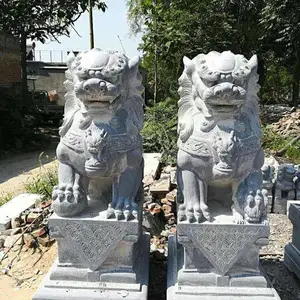 供应青石石像 青石石狮子,青石麒麟,石雕厂家