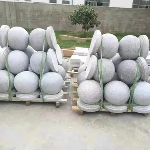 供应玉林市酒店门口圆球路障墩子大理石圆球200公斤挡车石柱圆柱