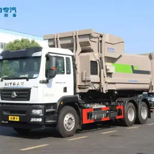 东风挂桶式对接垃圾车挂桶压缩式垃圾车招标出口