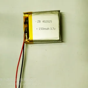 直销402025聚合物锂电池150mah,用于;音响加湿器 录音笔
