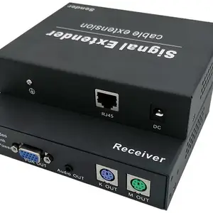 朗恒VGA+PS/2键鼠延长器KVM-100HD/HDF-120VAP无压缩无损100米