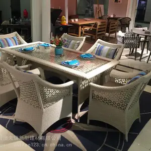 上海户外家具工厂直销简约式编藤桌椅组合