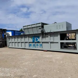 四柱封闭式水平压缩垃圾中转站 生活垃圾地面收集压缩打包处理机械