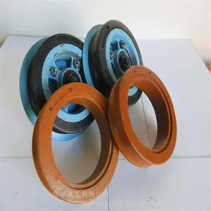 200mm猴车托绳轮压绳轮 长距离货物运输 人员静止上下车