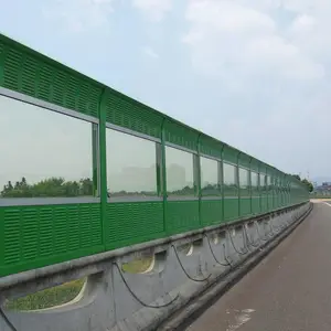 高速公路市政桥梁隔音墙 隔声板 路基彩钢隔音声屏障可定制
