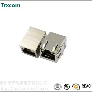 直立加长千兆RJ45网络接口插座