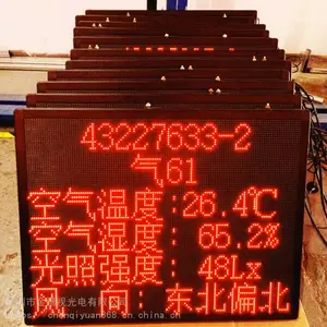led温湿度显示屏气像环境空气数据监测管理系统测风速风向显示屏